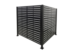 Relaxdays Revestimento Para Contentores De Lixo Line, 2 Painéis 120 X 120 Cm (a X L), Proteção Visual Modular, Preto