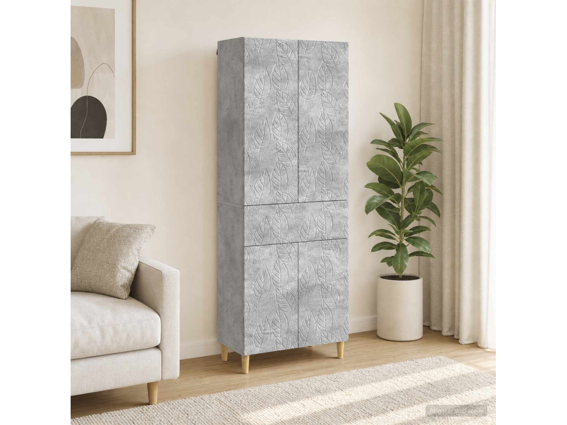 Vidaxl Conjunto De Gabinete 2 Pcs Cinzento Cimento