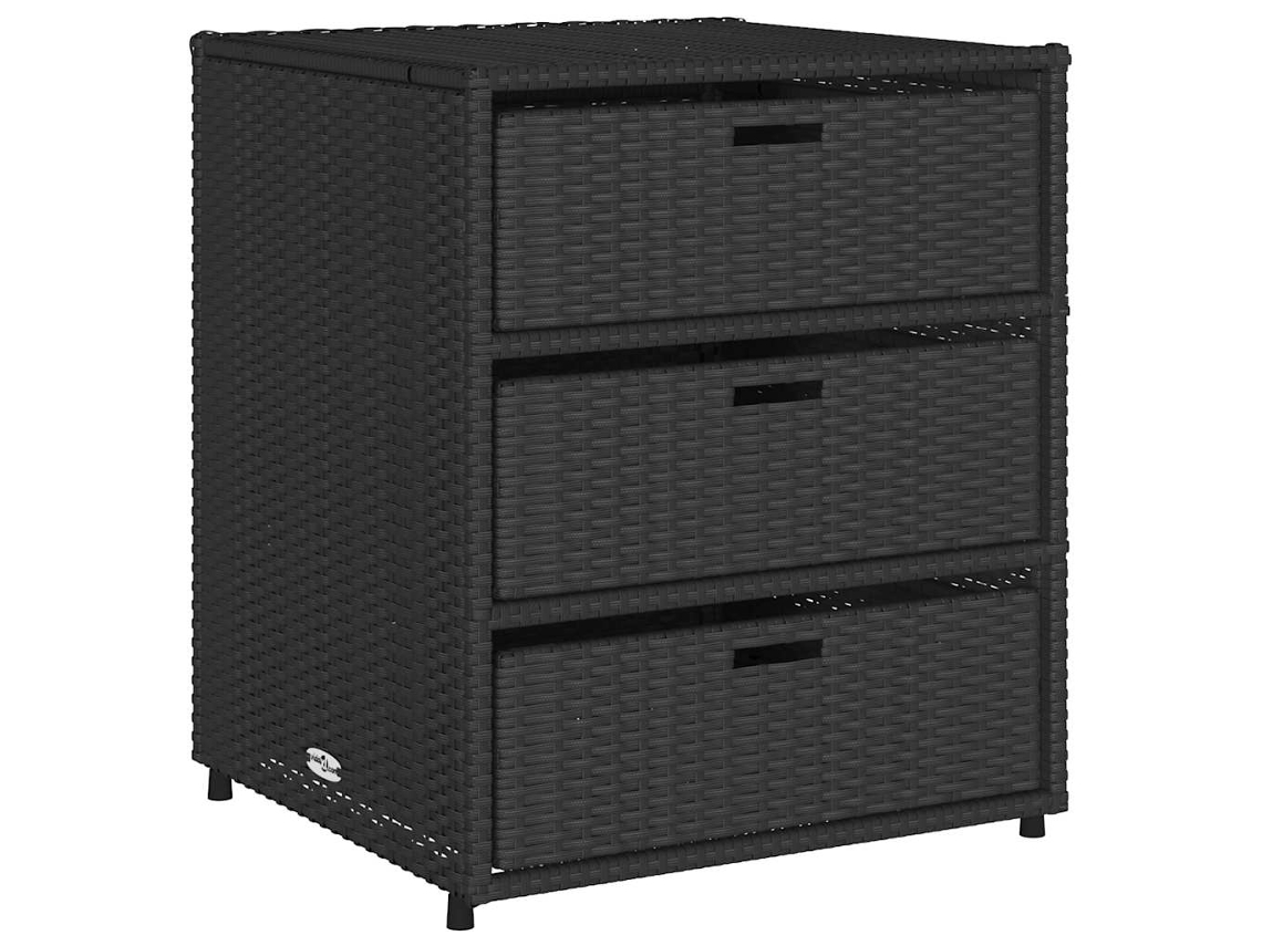 Armário Arrumação P/ Jardim 55x59x69 cm Vime Pe Marrom MAISON EXCLUSIVE