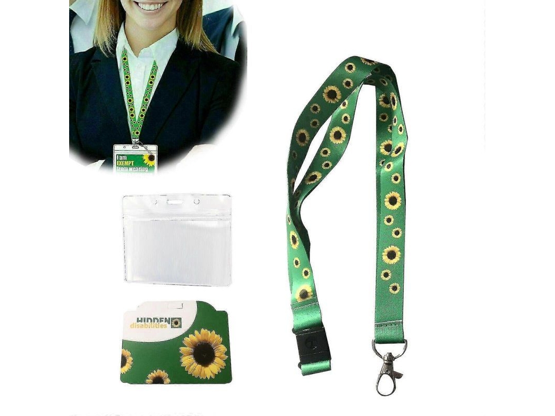 Cordón Girasol Com Separador De Segurança E Portaidentidade Plástico - Pacote De 101 Peças 1 Unidad