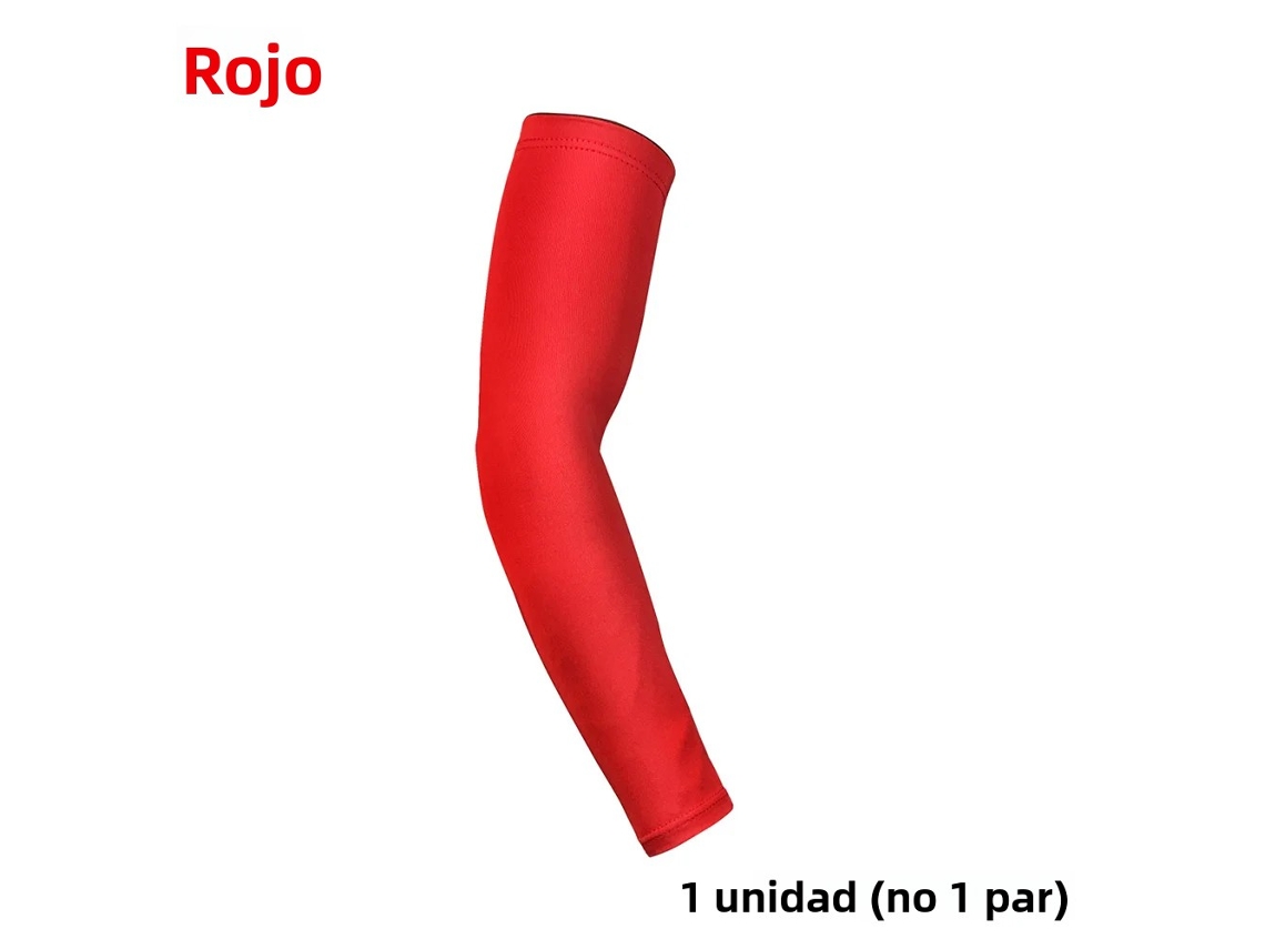 (1 Vermelha Tamanho G) Manga Esportiva Universal Com Proteção Uv Para Uso Externo, Adequada Para Basquete, Futebol, Etc.