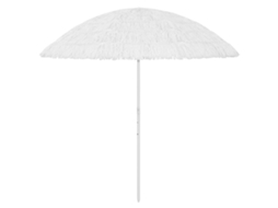 vidaXL Guarda-sol de praia Hawaii 300 cm branco