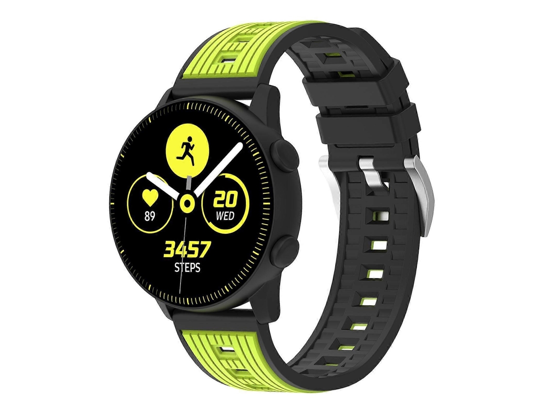 Pulseira De Relógio De Silicone Com Listras Verticais Em Duas Cores