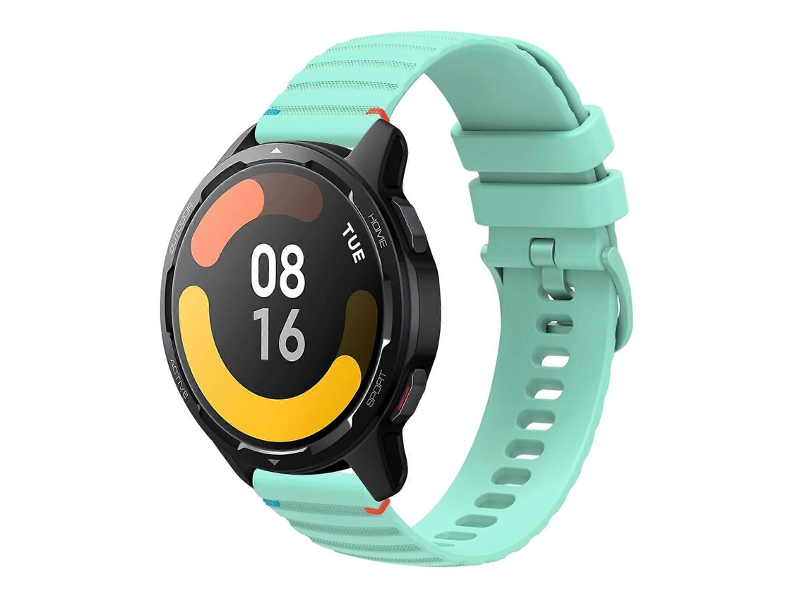Pulseira De Silicone De 22 Mm Com Costura Ondulada Em Pontos.