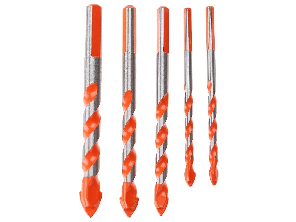 Conjunto De Brocas Laxiscreed De 5 Peças Triangulares Para Várias Superfícies, Compatível Com Furadeiras Manuais E Elétricas