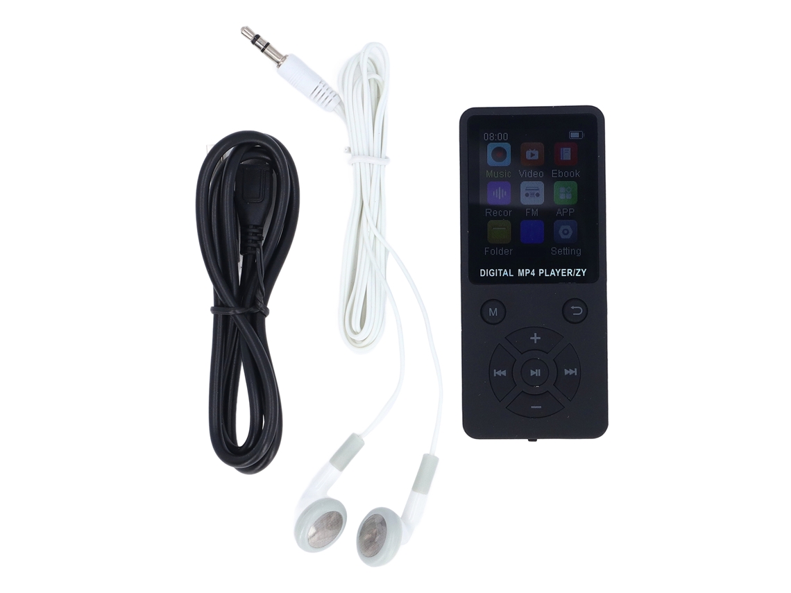 Player Mp3 Mp4 Com Bluetooth Tela Lcd Colorida 1.8 Polegadas Reprodutor Música Portátil Hifi Sem Perda Preto