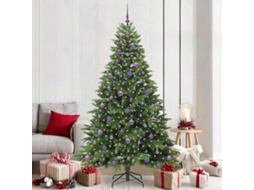Vidaxl Árvore De Natal Artificial Com 300 Leds Verde 210 Cm Pe E Pvc