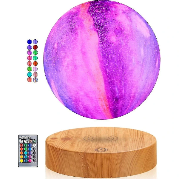 Xj Luminária Lua Flutuante, Lua Flutuante 3d Giratória com Led e Levitação Magnética para Decoração de Quartos, Presente Ideal BRILVIBERA