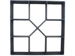 Molde de Pavimento de Plástico 40x40cm para Jardim | S/MARCA