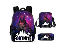 Conjunto Escolar 3 Peças Com Mochila E Estojo Para Estudantes