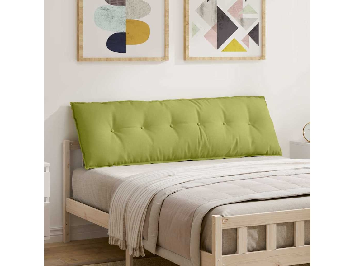 Vidaxl Travesseiro Para Costas Verde Claro 160 X 19 X 50 Cm Tecido