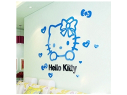 Adesivo de parede fofo da Hello Kitty da Laxiscreed para uma decoração divertida e encantadora.