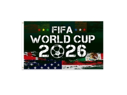Bandeira do Mundial de 2026, com Design Resistente Ao Vento, Ideal para Eventos Esportivos, Festas e Uso Diário, 150 X 90 Cm STELASPLEN