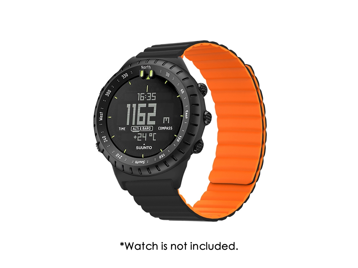 Pulseira de Silicone EOOCOO para Relógio com design metálico e compatível com Suunto Core