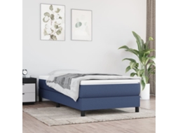 Vidaxl Colchão De Molas Ensacadas Firmeza Média 90x190x20 Cm Tecido Azul