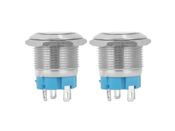Botões Push Button 4 Pinos Ip65 Auto-reset Com Luz Verde 12~24vdc