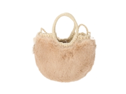 Bolsa De Cesto Feminina De Inverno Macia Retrô Mimosa