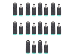 Aetheria adaptador de Alimentação Dc Conector Plug 5.5x2.1mm para Fita Led Câmera Cctv Macho e Fêmea