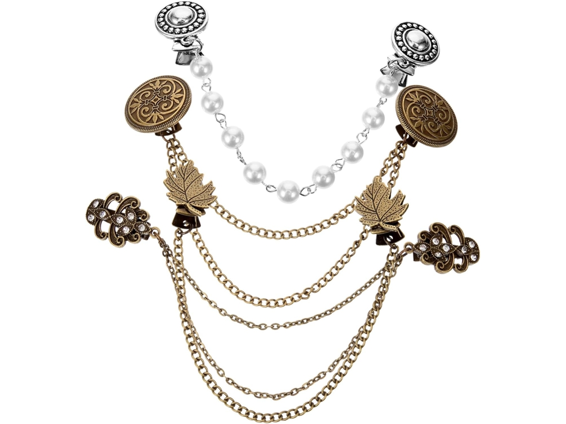 De 4 Prendedores De Cardigã Vintage Femininos, Estilo Retrô, Com Acessórios De Design Elegante.
