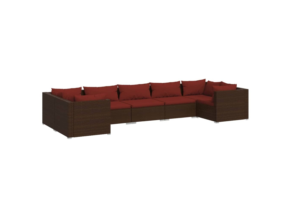 Garden Lounge Set, Garden Lounge Sets Vidaxl Marrom Rattan / Vime (n/a)