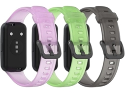 Lurelia Pulseira De Silicone Translúcida Ajustável, Compatível Com Huawei Band 7 (pacote 3), Design Versátil