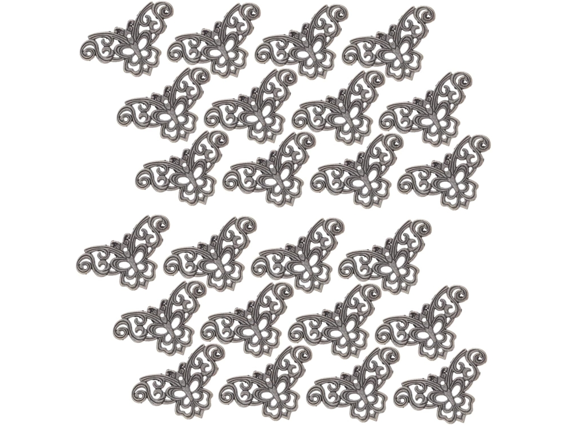 Lifkome Conjunto De 24-protetores Canto Metálicos Retrô Em Bronze Tampas Decorativas Para Móveis, Caixas E Armários