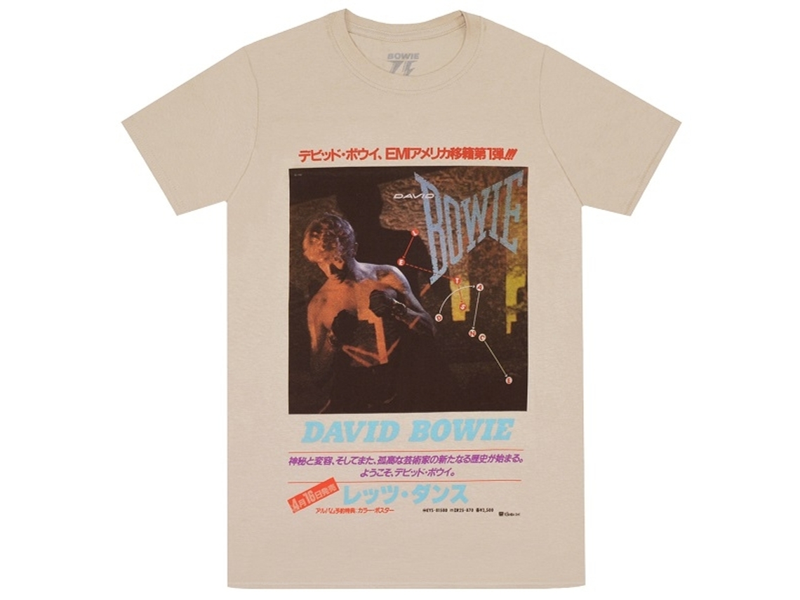 David Bowie Japanese Text T-shirt Unisex Adults Size:l