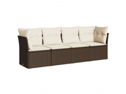 Garden Sofa Set, Garden Sofa Sets Vidaxl Marrom Rattan / Vime (n/a)