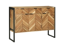 Conjunto 1 Estante De Armazenamento Vidaxl Castanho Madeira De Acácia Maciça (100 X 30 X 75 Cm)