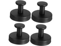 Conjunto De 4 Ganchos Aço Inoxidável Com Ventosa Para Toalhas E