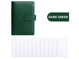 A6 Loose Leaf Macaron Pu Leather Notebook Cash Organizer Accounting Ledger Home Finance Zipper Pocket Money Saving
