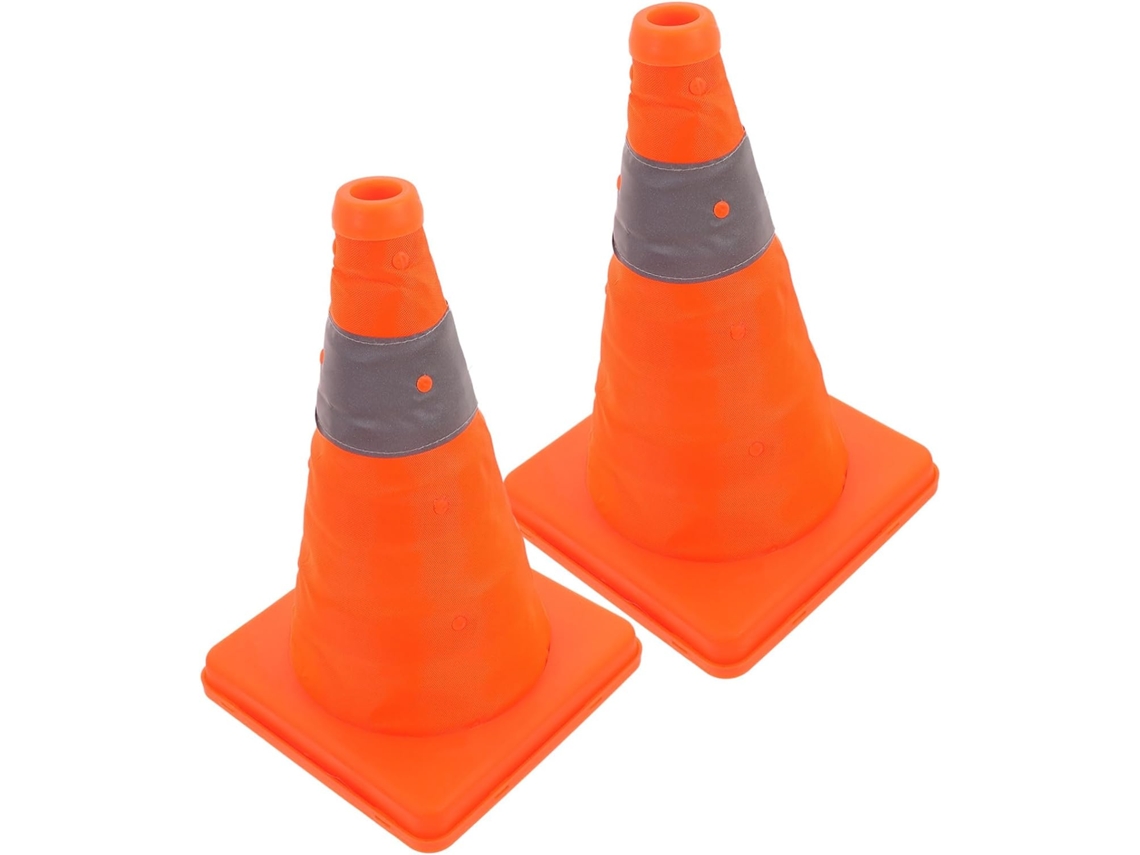 Cones De Trânsito De Plástico Dobráveis Em 2 Peças