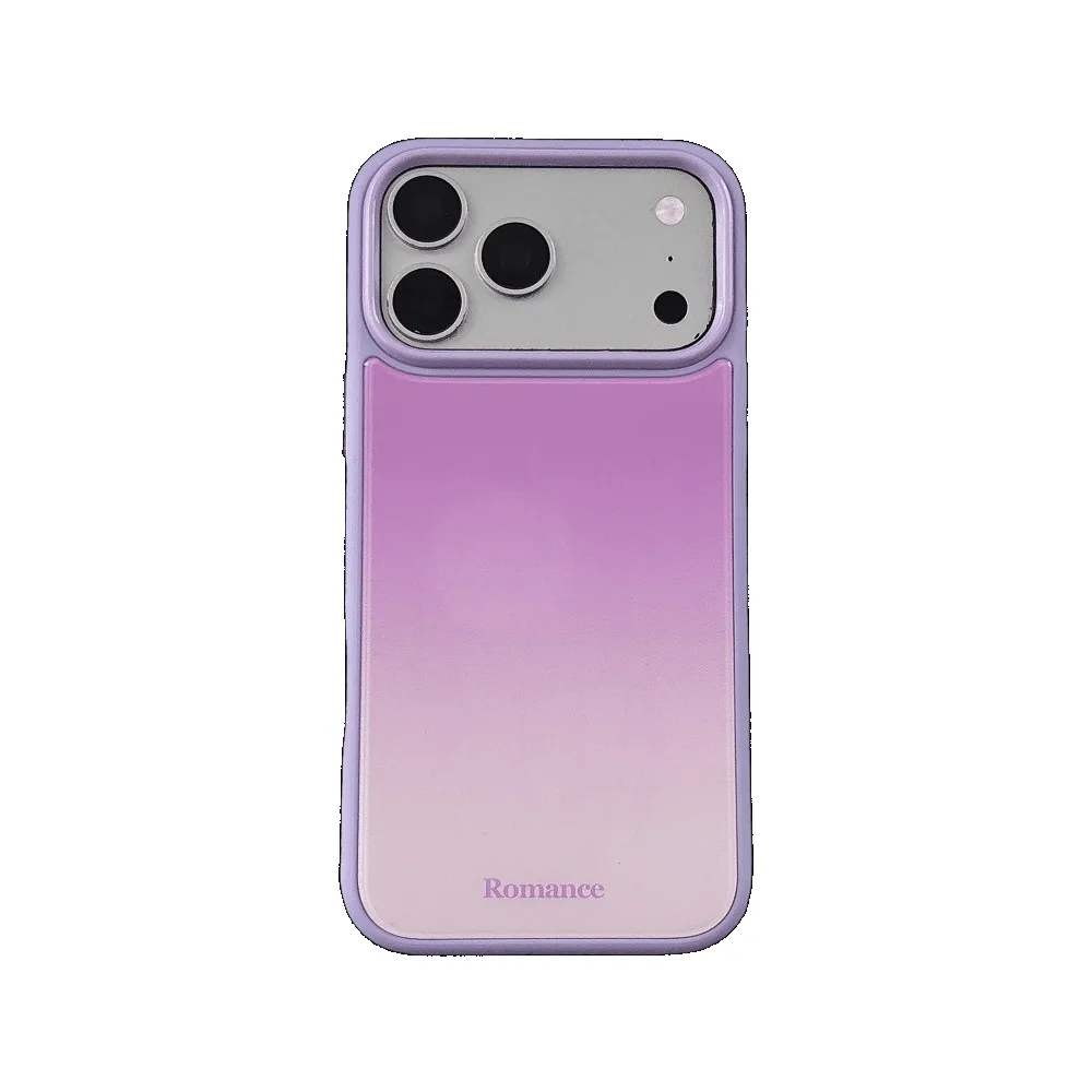 (roxo-rosa, Iphone 15 Pro Max) Capa Para Celular Com Degradê Arco-íris – Antirrisco De Dedos, Resistente A Impactos, Acabamento Fosco