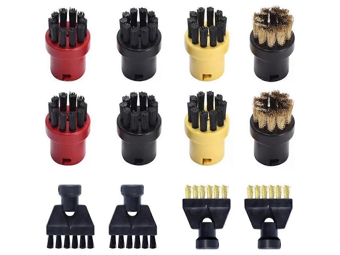 Conjunto De 12 Escovas Redondas De Reposição Para Limpador A Vapor Karcher Sc1 Sc2 Sc3 Sc4 Sc5 Sc7 Ctk10 Ctk20_glo