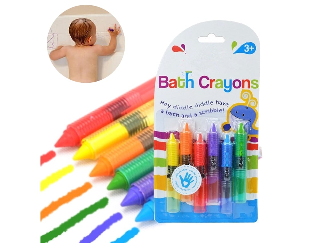 Ats crayons de Banho para Bebê Laváveis Facilmente Não Tóxicos Brinquedos Coloridos para Banheira e Ducha Infantil