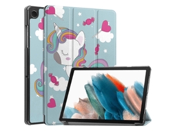 Compatível Com Samsung Galaxy Tab A9 Capa Dobrável Para Tablet Suporte Triplo Em Couro Pu Estampa, Proteção Inteligente E Multico Tuotuo