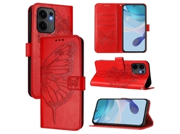 Capa De Couro Para Celular Com Borboleta Em Relevo