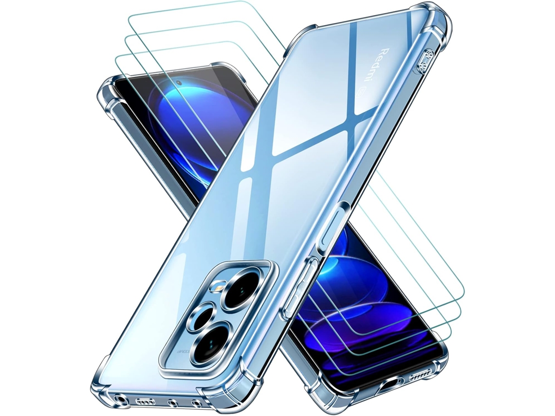 Película De Ecrã Note Proteção Antichoque Ultra Para Xiaomi Redmi Note 12 Pro Plus 5g/note 12 Explorer Hongwe. Vidro Temperado Transparente