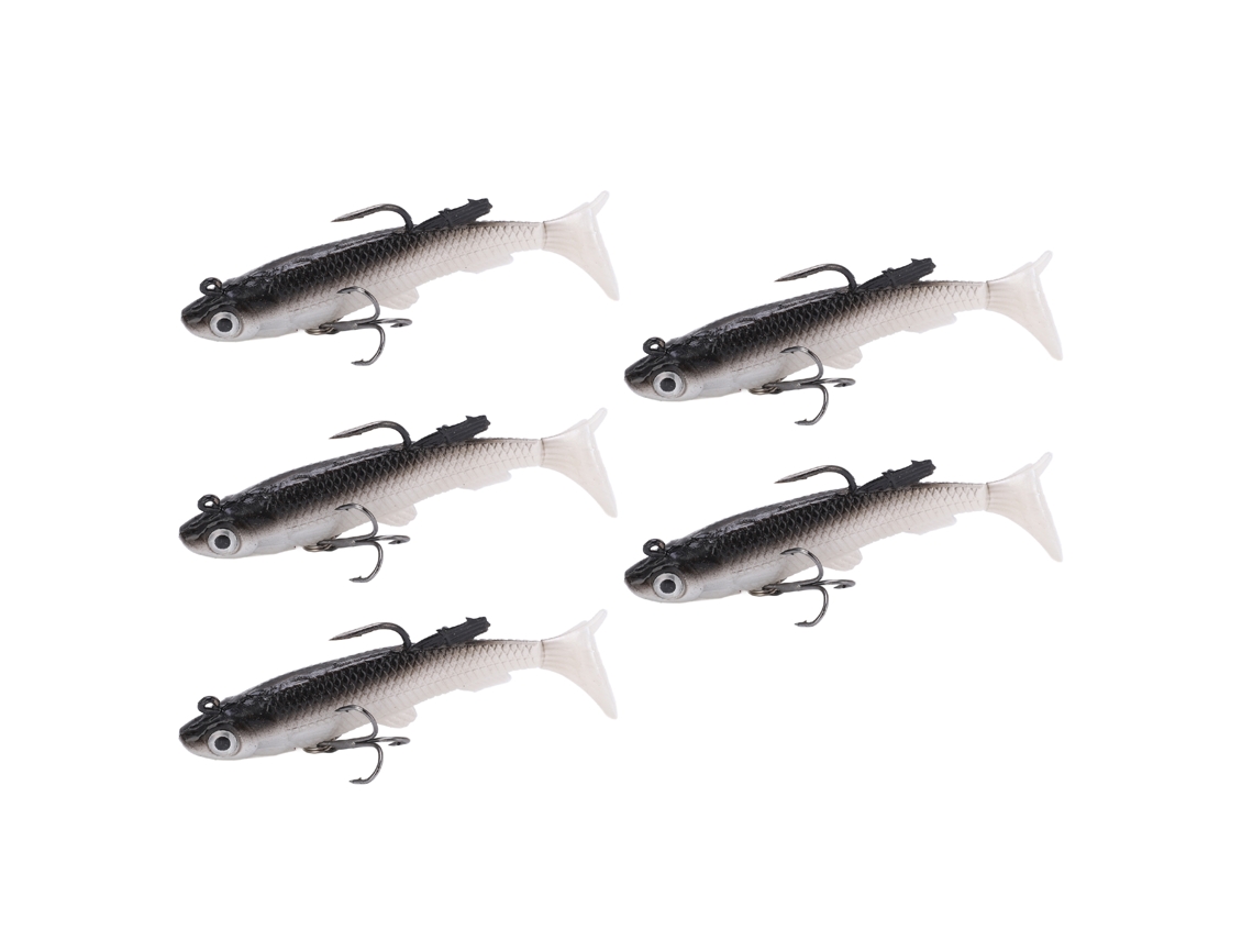 5pcs Isca Mole T Tail para Pesca Salgada e Doce