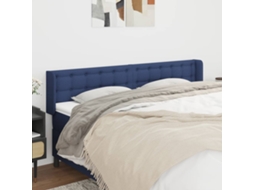 Cabecero con Alas de Tela 163x16x78/88 Cm Azul