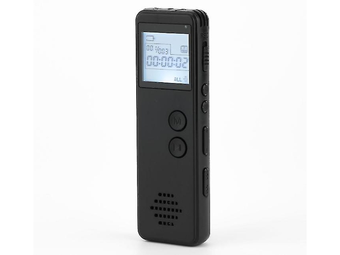 Lurelia Gravador De Voz Digital 8gb Com Ativação Por Voz, Redução De Ruído, Reprodução Mp3 Para Reuniões, Entrevistas, Conferências - Preto