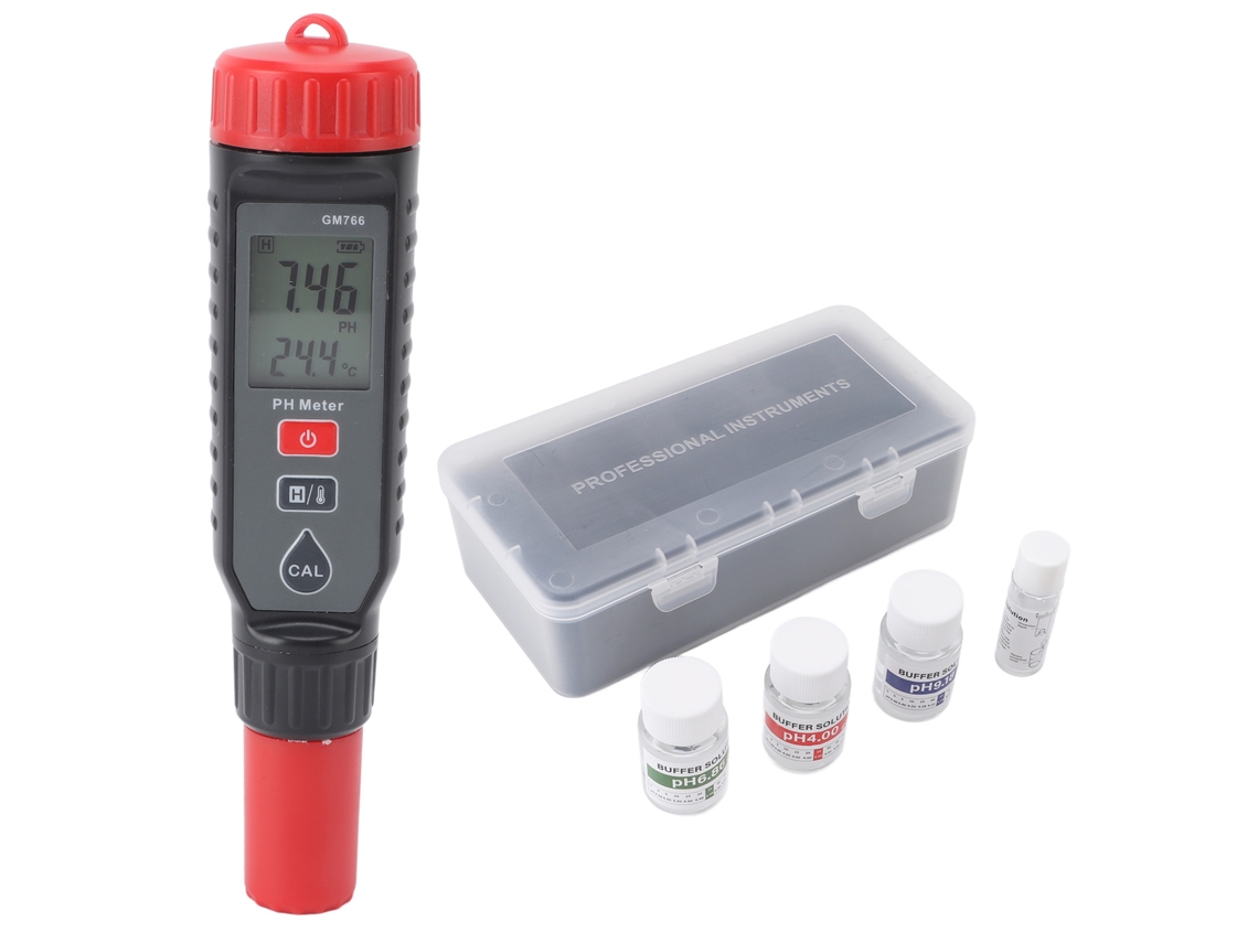 Medidor de pH portátil YURU, LCD retroiluminado, para água, aquários, tanques