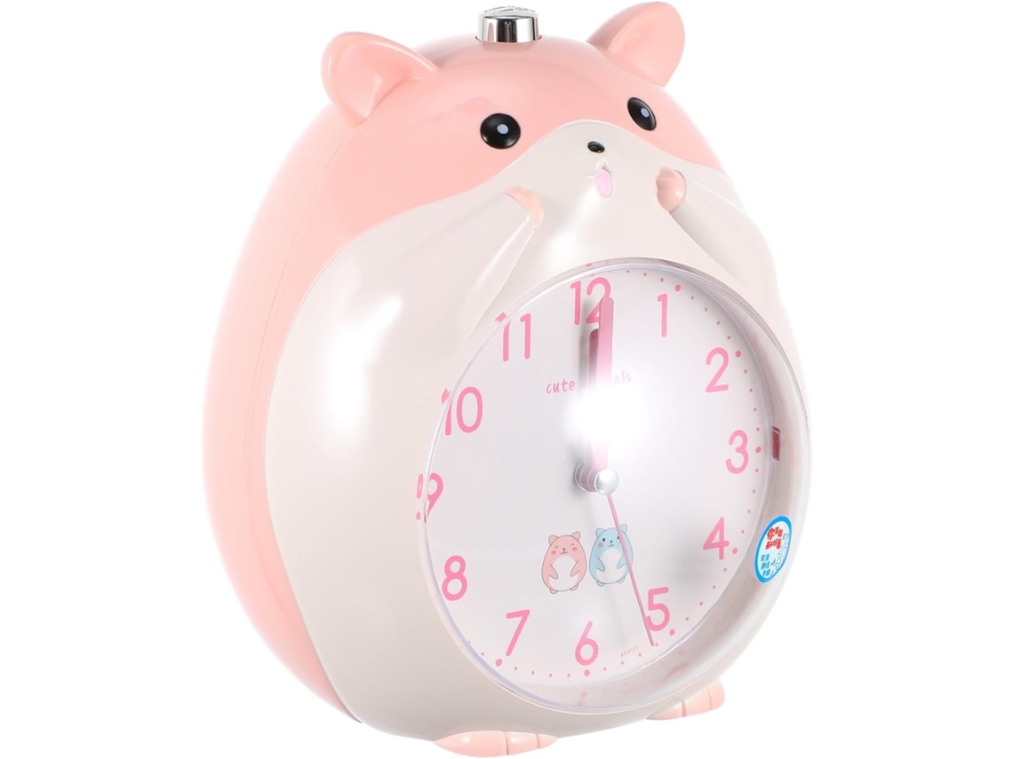 Despertador Hamster Rosa Para Meninos E Meninas, Relógio De Mesa Silencioso