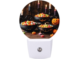 Luminárias de parede noturnas com plugue, em formato de caixa com doze unidades, com sensor de luz LED, luz branca suave.