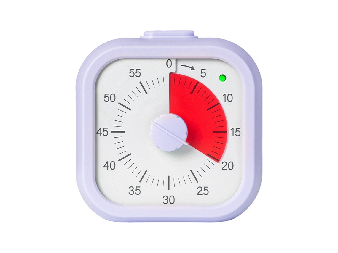 Temporizador Visual Com Alarme (quadrado - Roxo - Clássico)