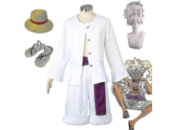 Trajes De Cosplay Monkey D. Luffy E Nika Luffy Para Homens - Conjunto Com Camisa, Calças, Cinto, Chapéu E Sandálias De Palha Roupas 4pcs