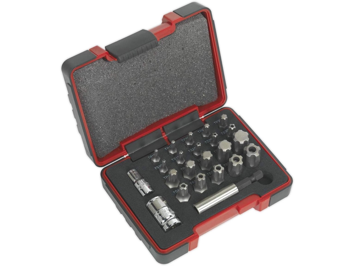 Conjunto De Bits Ak6226 Trx-p E Security Trx-ts Com 23 Peças, Encaixe Quadrado De 1/10,2 Cm E 3/20,3".