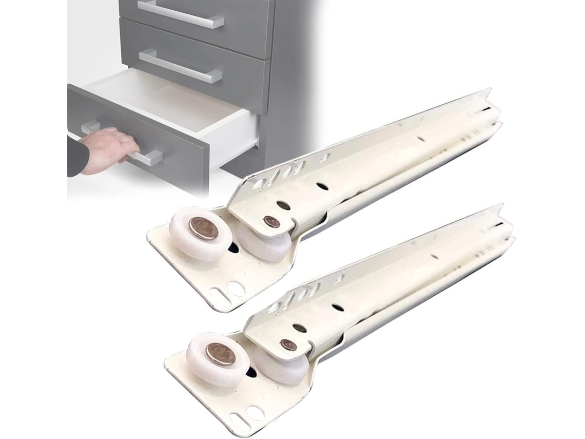 Corrediças Para Gavetas, Trilhos Deslizantes, Corrediças, 2 Peças De Metal Com Parafusos, Kit De Reparo Para Gavetas
