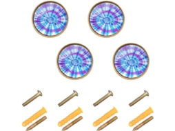 Guoche Conjunto De 4 Acessórios Para Armários E Gavetas, Cores Vibrantes E Divertidas, Estilo Boêmio, Para Guarda Roupas
