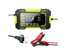 Carregador De Bateria, Carregamento Inteligente, Display Lcd, Amarelo